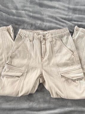 PacSun Women's Light Beige Straight Leg Cargo Pants